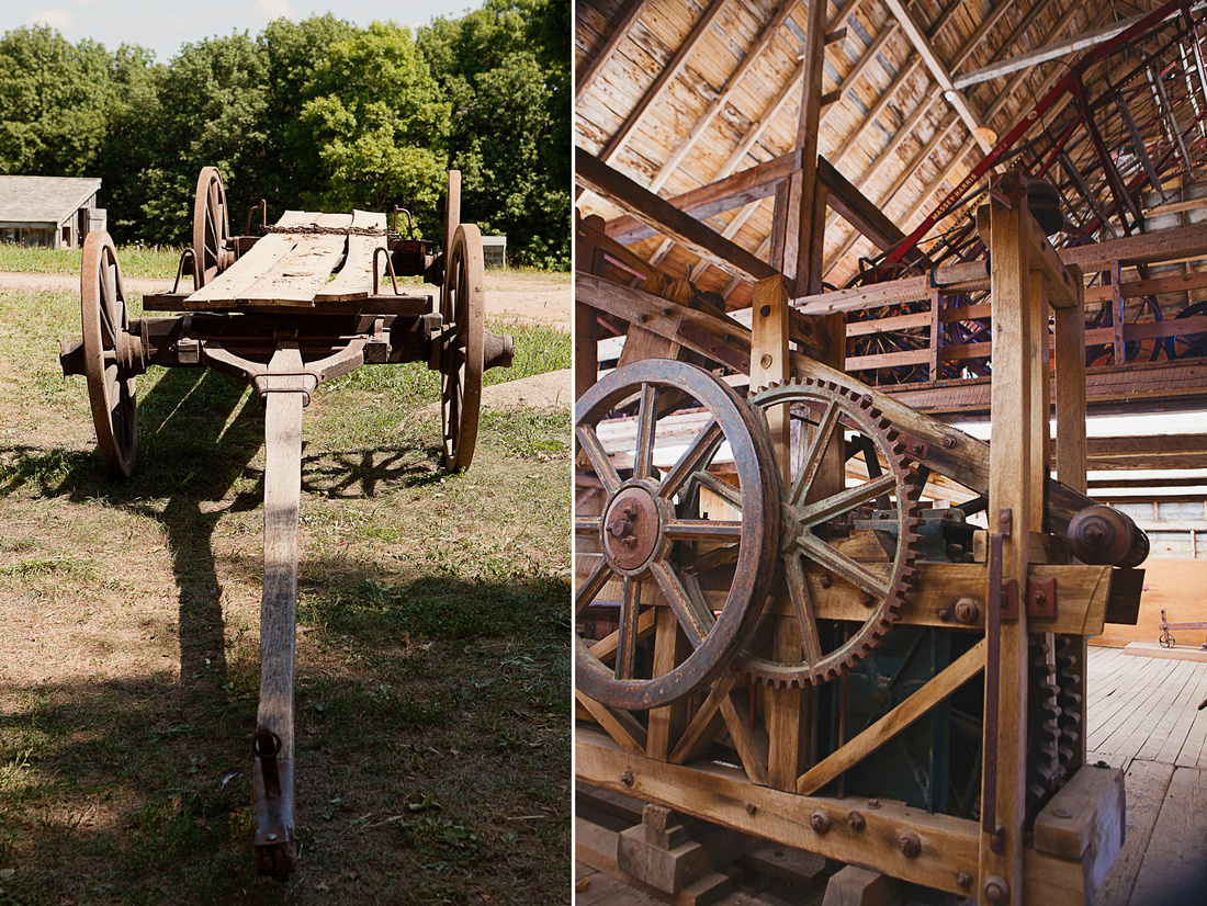 farm machinery at Ross Farm Museum