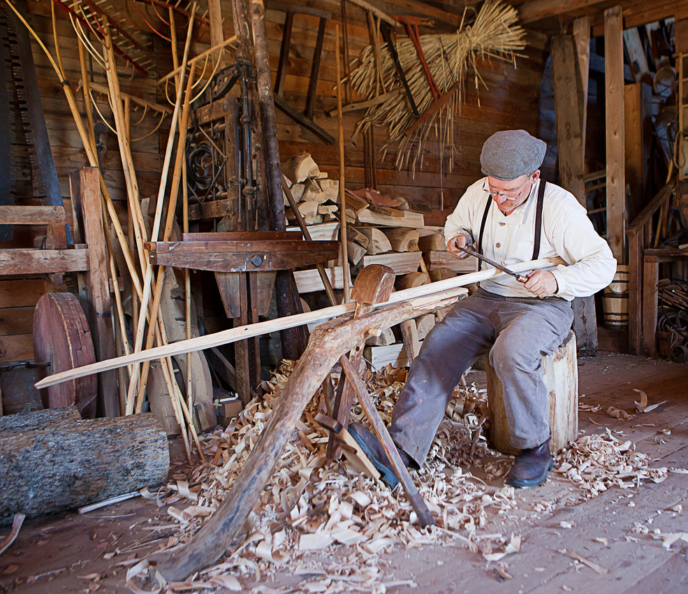 carpenter at Ross Farm Museum