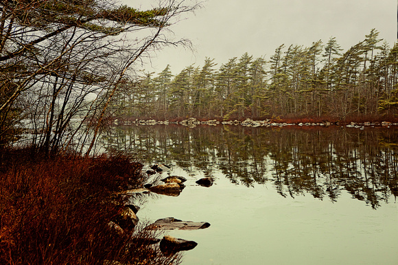 Rocky Lake on a misty day in December taken by Hants County Photographer