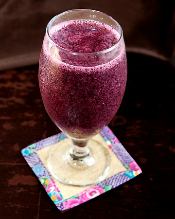 Blueberry, banana, smoothie, glass, "breakfast Drink"